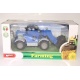 Model Traktor se sběračem - modrý - 1:27