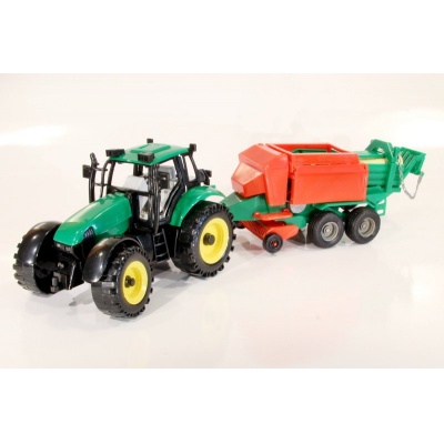 Model Traktor s balíkovačem - 1:27