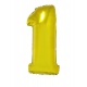 Foliový balónek číslo 1 zlatý 100 cm