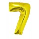 Foliový balónek číslo 7 - zlatý 102 cm