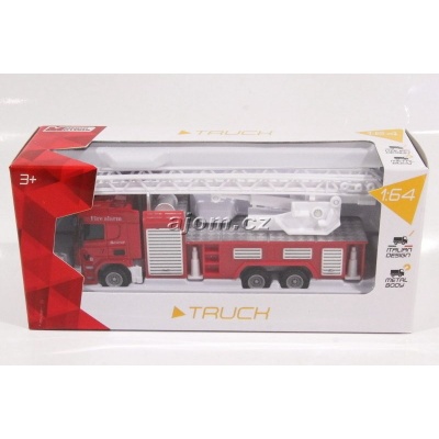 Model nákladního auta Mondo Motors hasiči žebřík - 1:64