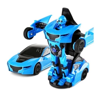 Auto robot transform 1:32 se světlem a zvukem - modrý