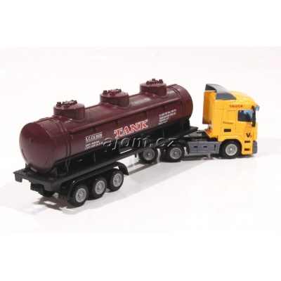 Model nákladního auta Mondo Motors tahač s návěsem cisterna - 1:65