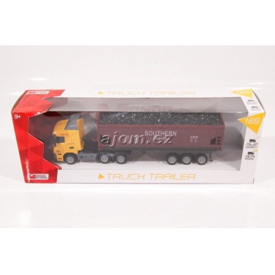 Model nákladního auta Mondo Motors tahač s návěsem sklápěčka - 1:65