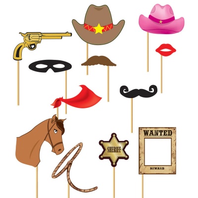Doplňky do fotokoutku Western