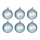 Vánoční ozdoby koule modré zdobené 6ks 60mm plastové