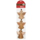 Vánoční ozdoby 3ks andílci ze dřeva 9,5 cm
