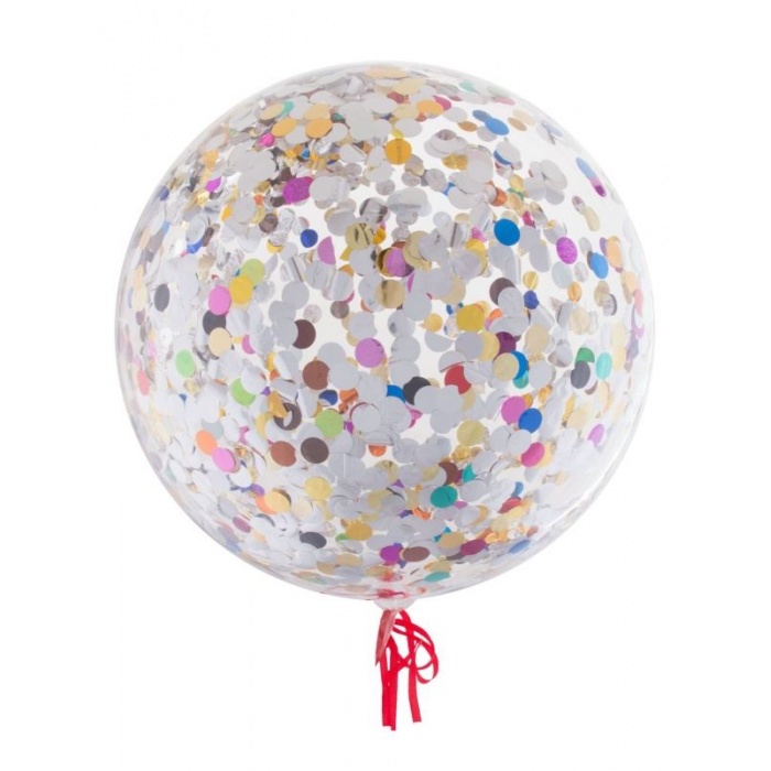 Balónek s barevnými konfetami 45cm