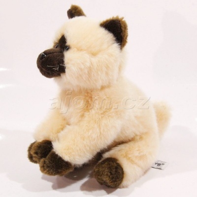 Plyšová Kočka béžová 23cm