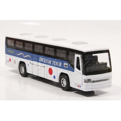 Kovový model autobus se světlem a zvukem 18,5cm bílý