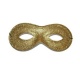 Škraboška maska třpytivá oválná - zlatá