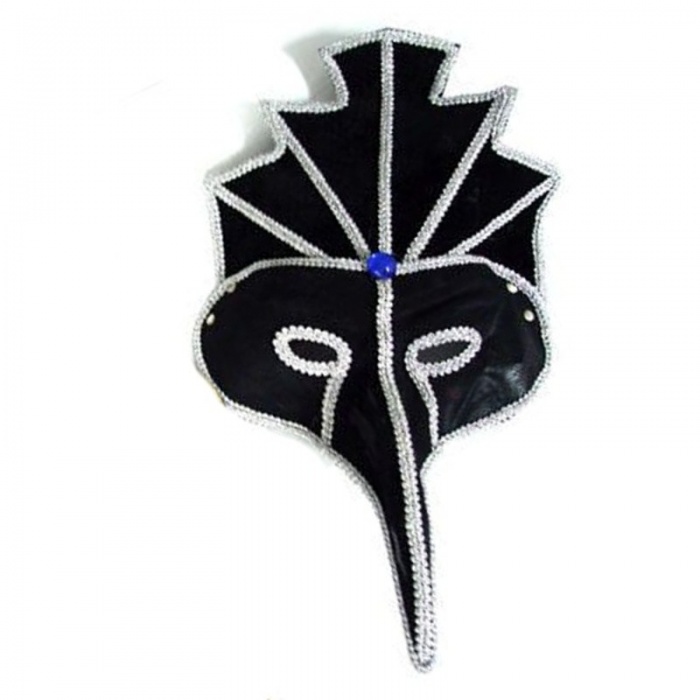 Benátská maska - dlouhý nos stříbrná