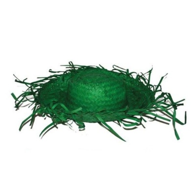 Plážový slaměný klobouk zelený slamák