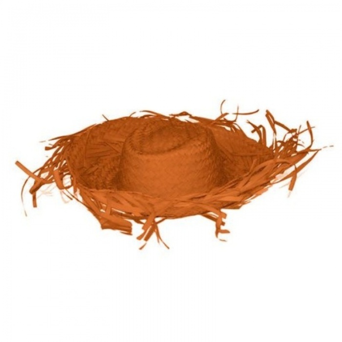 Plážový slaměný klobouk oranžový slamák Plážový slaměný klobouk oranžový slamák