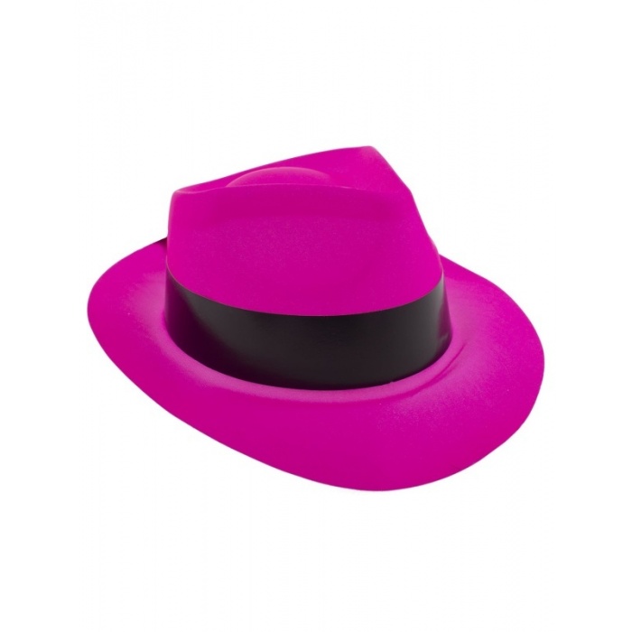 Plastový klobouk - růžový