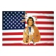 Vlajka USA s indiánem 150 x 90 cm