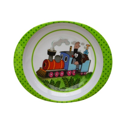 Dětské nádobí talíř Krteček a mašinka 19cm