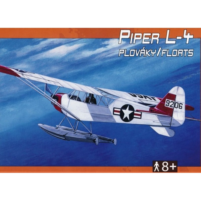 PIPER L-4H plováky - 1:72 Směr plastikový model letadla ke slepení