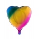 Foliový balónek Srdce duhové 52 cm