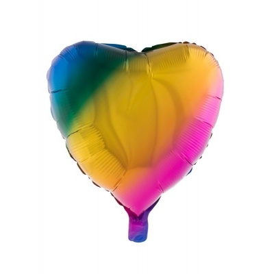 Foliový balónek Srdce duhové 52 cm