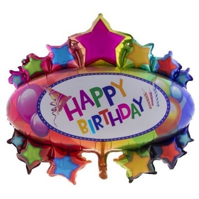 Foliový balónek dekorace Happy Birthday narozeniny 95cm