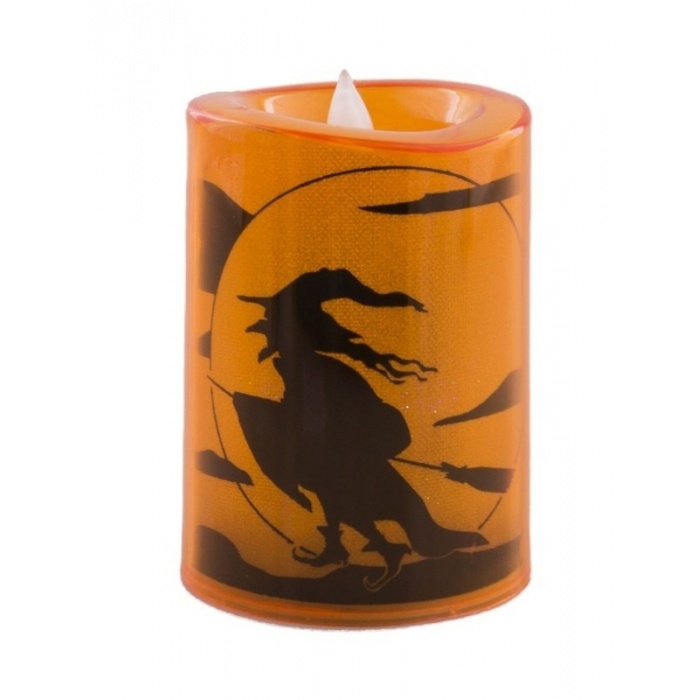 Svíčka LED Halloween čarodějnice 11cm