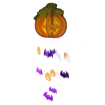 Závěsná dekorace Halloween dýně a netopýři 70cm