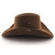 Kovbojský klobouk kožený vzhled - hnědý