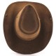 Kovbojský klobouk kožený vzhled - hnědý