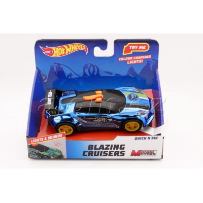 Hot Wheels Blazing Cruisers Quick N´Sik Blue světlo a zvuk