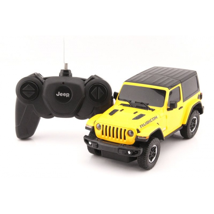 RC model Jeep Wrangler Rubicon auto na dálkové ovládání 1:24 žlutý