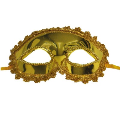 Škraboška maska zlatá