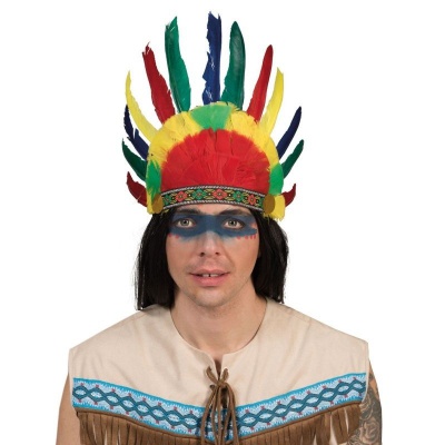 Indiánská čelenka barevná