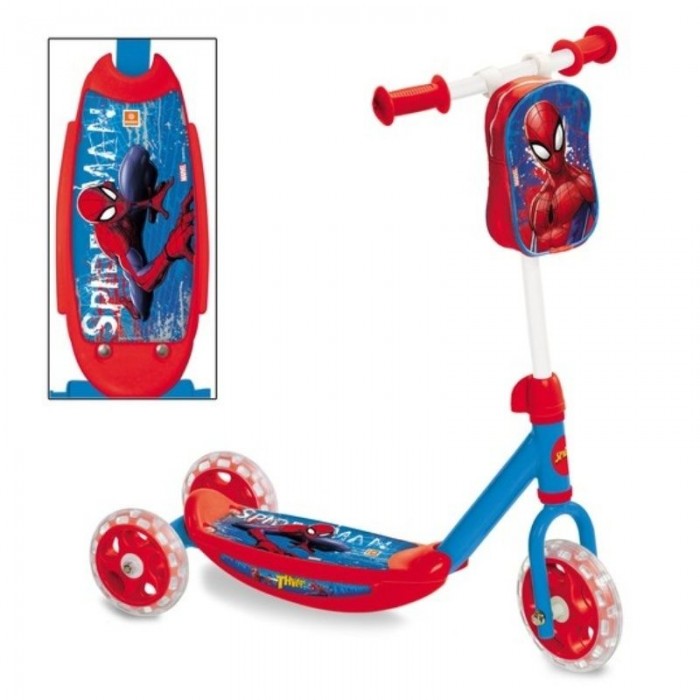 Dětská koloběžka tříkolka s kapsou Spiderman