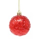 Vánoční ozdoby červené koule s hvězdičkami 4 ks 8 cm