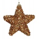 Vánoční ozdoba 4ks hvězdy zlaté se třpytkami 6cm
