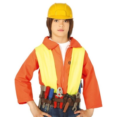 Pracovní helma a opasek s nářadím