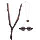 Sada Steampunk - šle, brýle a náhrdelník