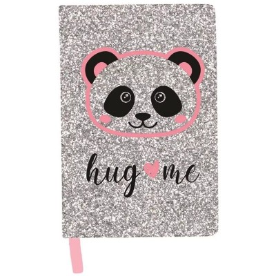 Třpytivý notes A5 Panda