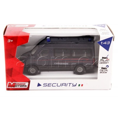 Kovový model minibus Carabinieri Mondo Motors 1:43