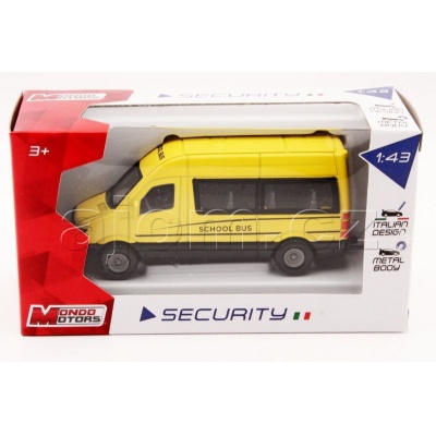 Kovový model školní minibus  Mondo Motors 1:43