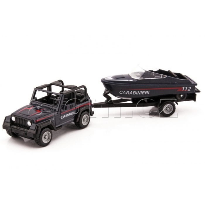 Off Road se člunem Carabinieri model auta 1:64