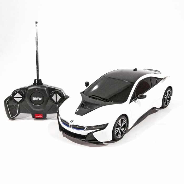 RC model BMW i8 auto na dálkové ovládání 1:18 bílá