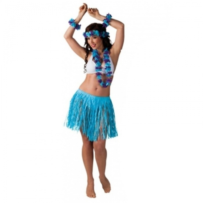 Kostým havajská tanečnice modrá
