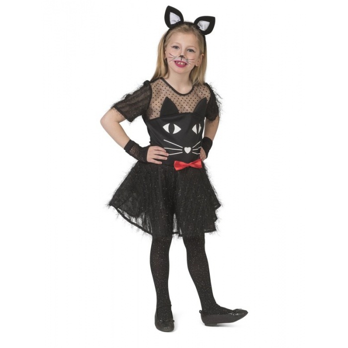 Dětský kostým Černá kočka 140