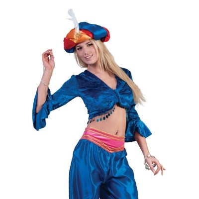 Dámský kostým Břišní tanečnice modrý top