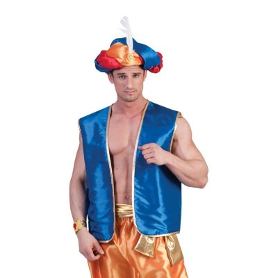 Pánský kostým Sultán vesta modrá 48-50