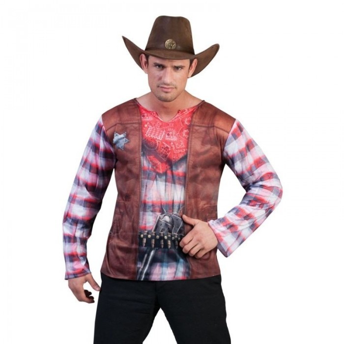 Pánský kostým 3D tričko kovboj 54