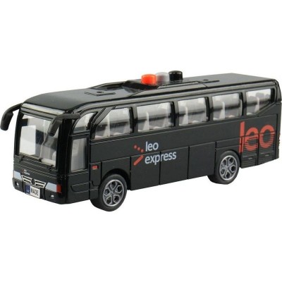 Model Autobus Leo Express s čekým hlášením