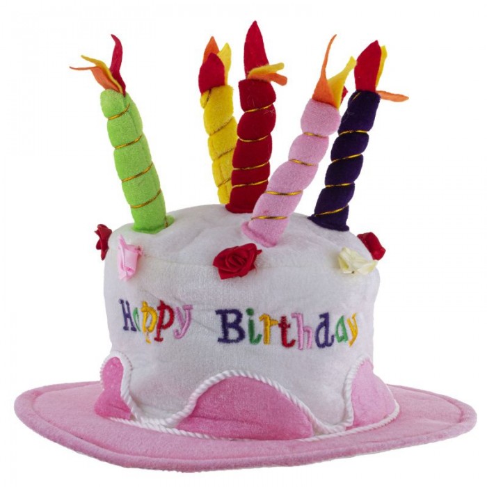 Narozeninový klobouk dort - růžový